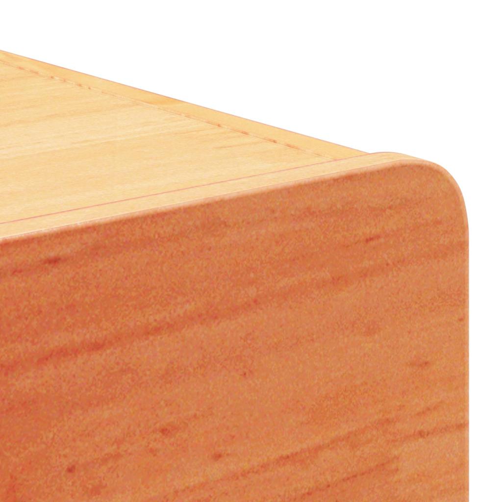 Nachttisch 2 pcs Wachsbraun 39 x 34 x 16,5 cm Massivholz Kiefer